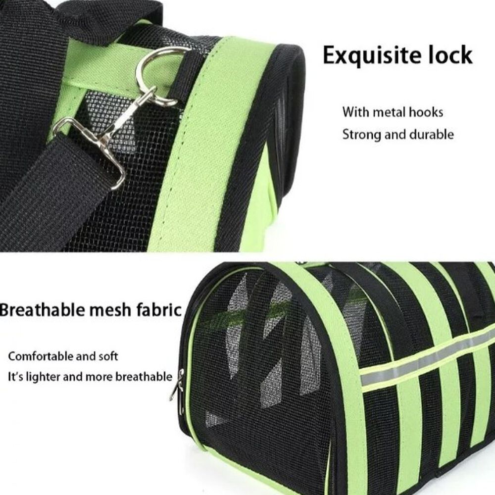 Bolso Transporte Mascotas Talla S Pequeño Malla Verde image number 1.0