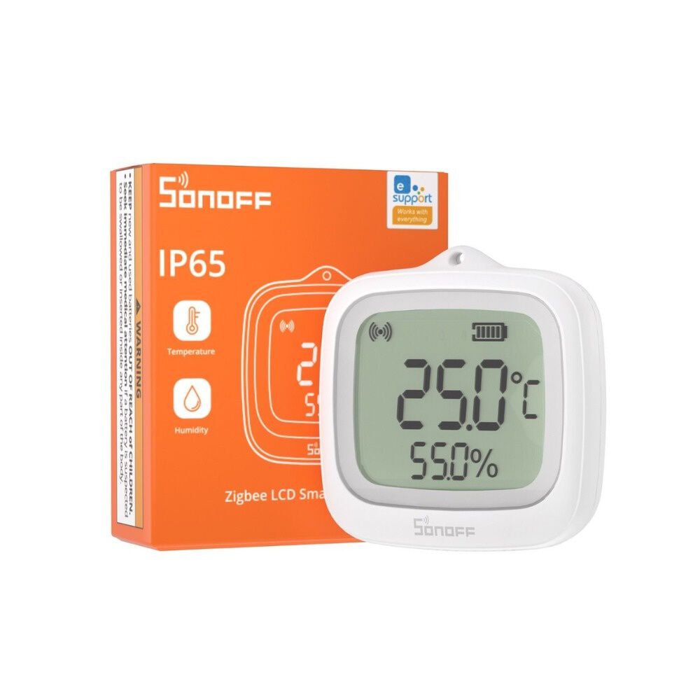 Sensor De Temperatura Humedad Zigbee Sonoff Snzb-02wd Ip65 image number 0.0