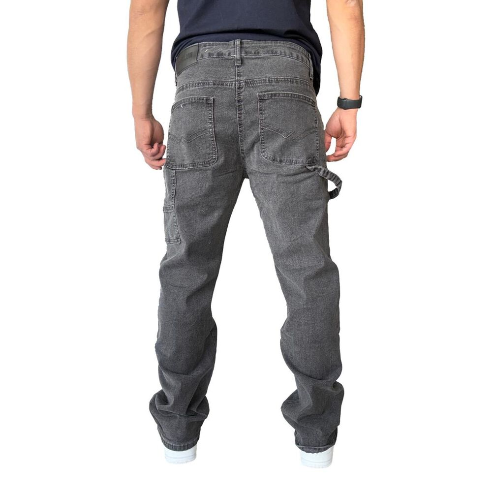 Jeans Cargo Elasticado Recto Gris image number 8.0