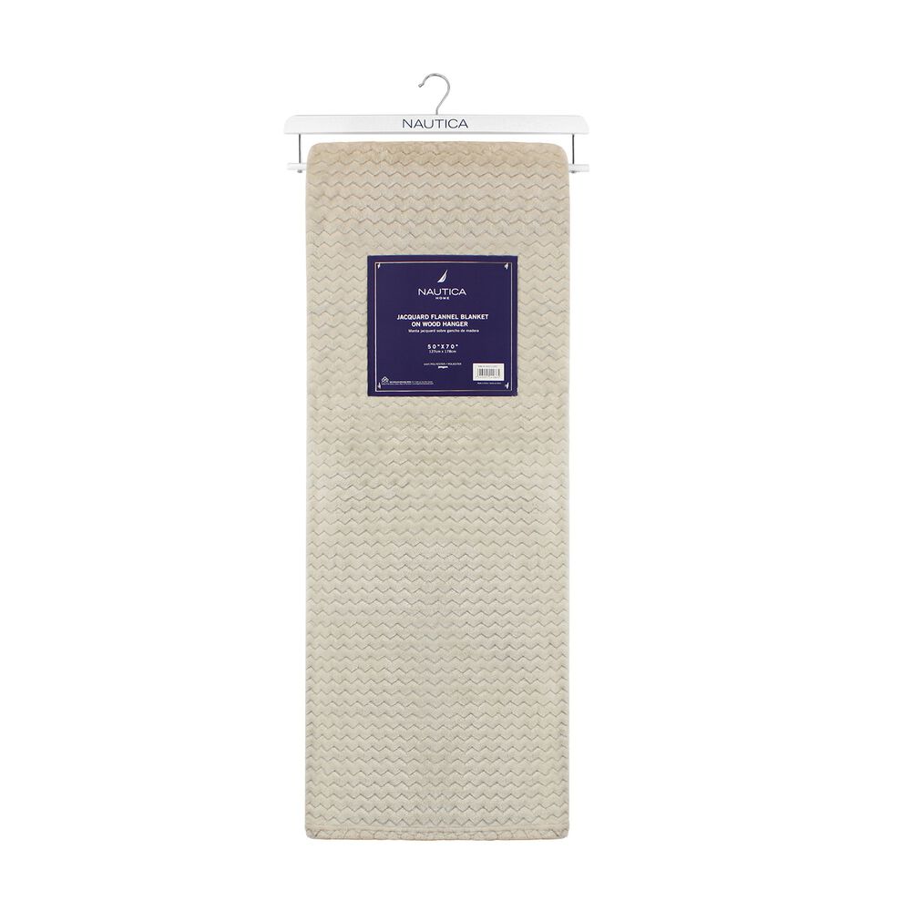 Pack 2 Mantas De Cama Nautica Home Jacquard Franela Suave 127x178cm image number 5.0