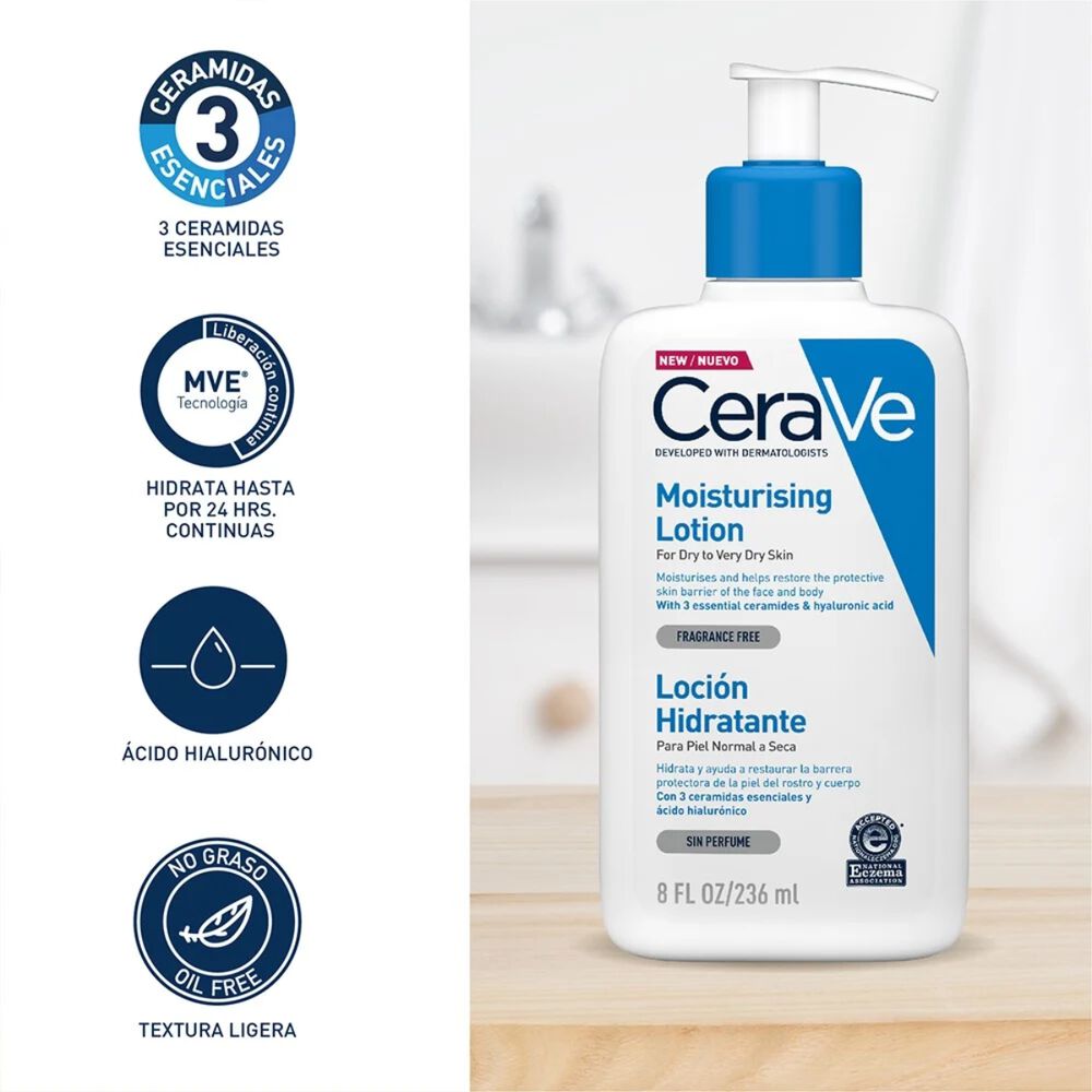 Locion Hidratante Piel Seca A Muy Seca 236ml Cerave image number 1.0
