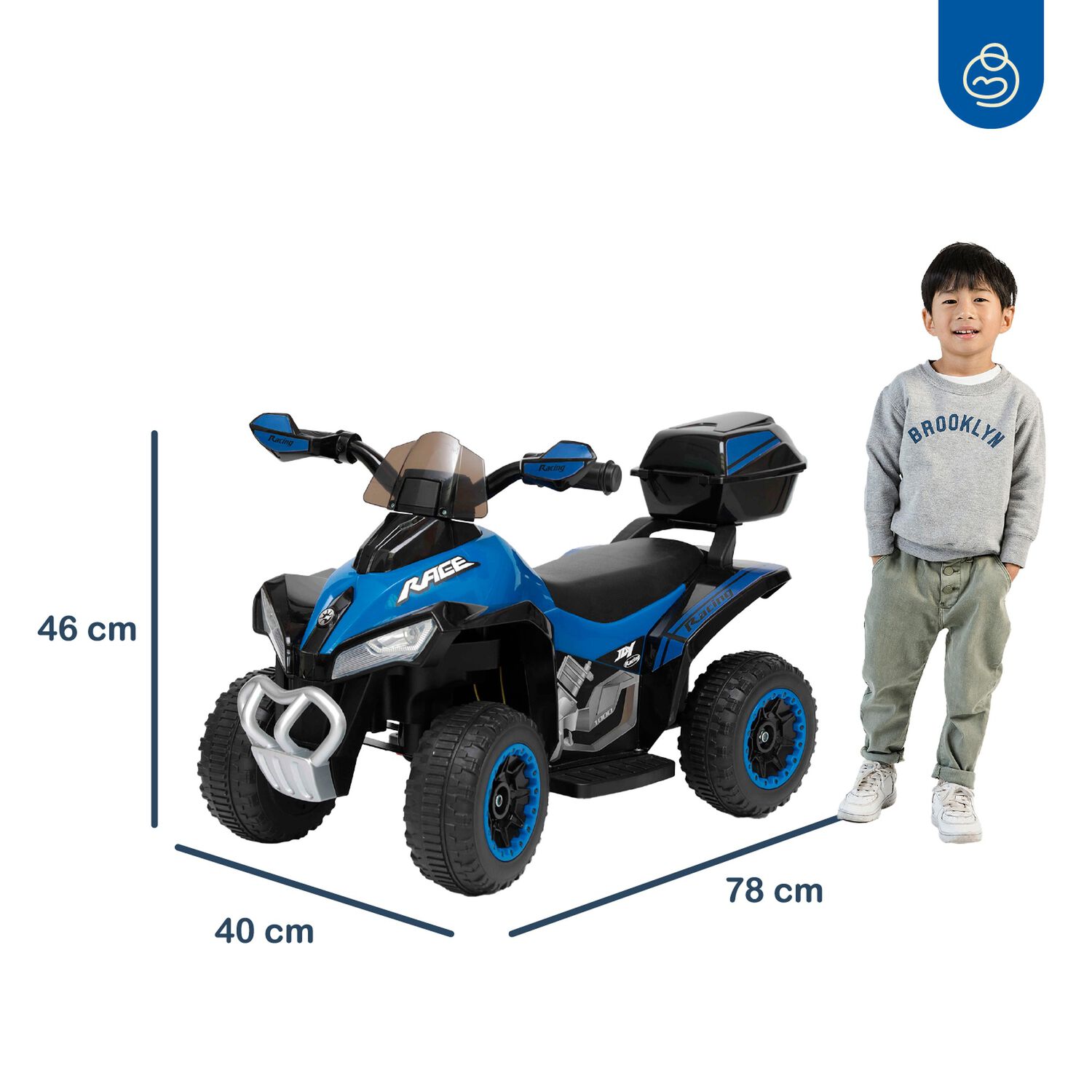 Cuatrimoto A Bater&iacute;a Quad Lx Azul Bebesit image number 6.0