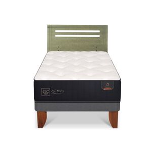 Cama Europea Cic Linea Premium / 1.5 Plazas / Base Normal + Respaldo