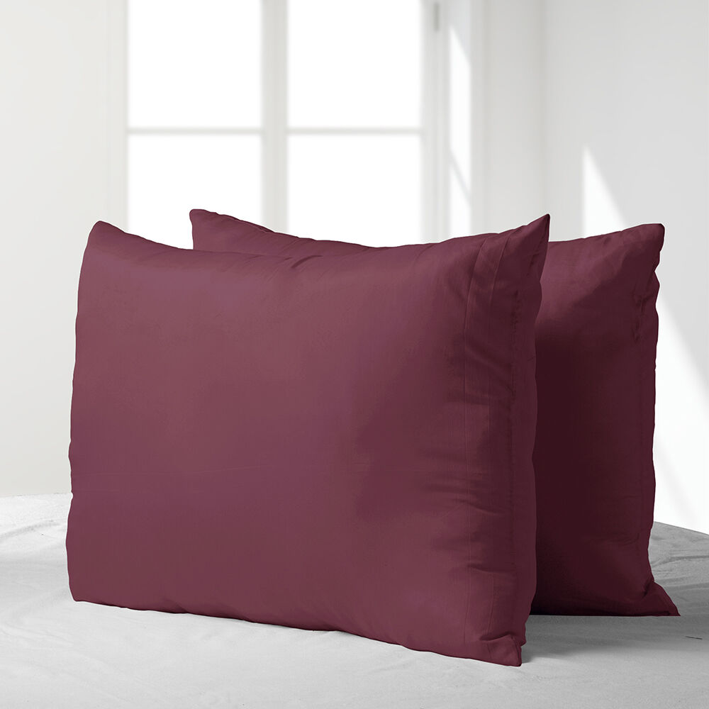 Set 2 Almohadas Eco Burdeo 50x70 image number 1.0