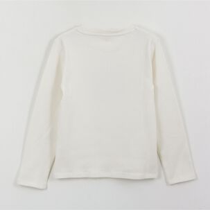 Polera Manga Larga Ni&ntilde;a Rib Lilo & Stitch Blanco Disney