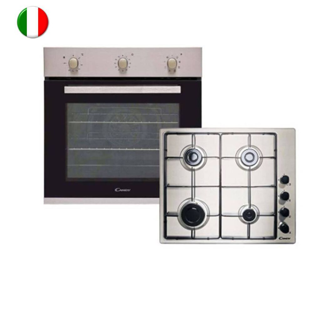 Kit Horno El&eacute;ctrico Empotrado + Encimera Gas Inox image number 0.0