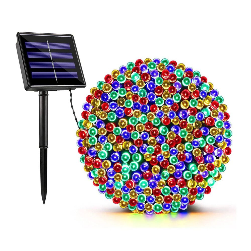 Luces Guirnalda Navidad Solar 200 Led Rgb 20m Decoracion image number 0.0