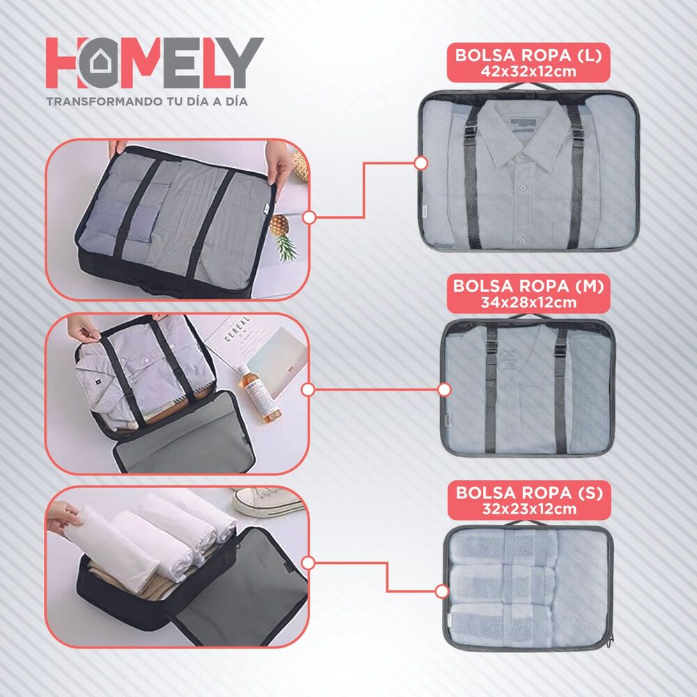 Bolsas Organizadoras Maleta Viaje Homely Set 8 Bolsas image number 1.0