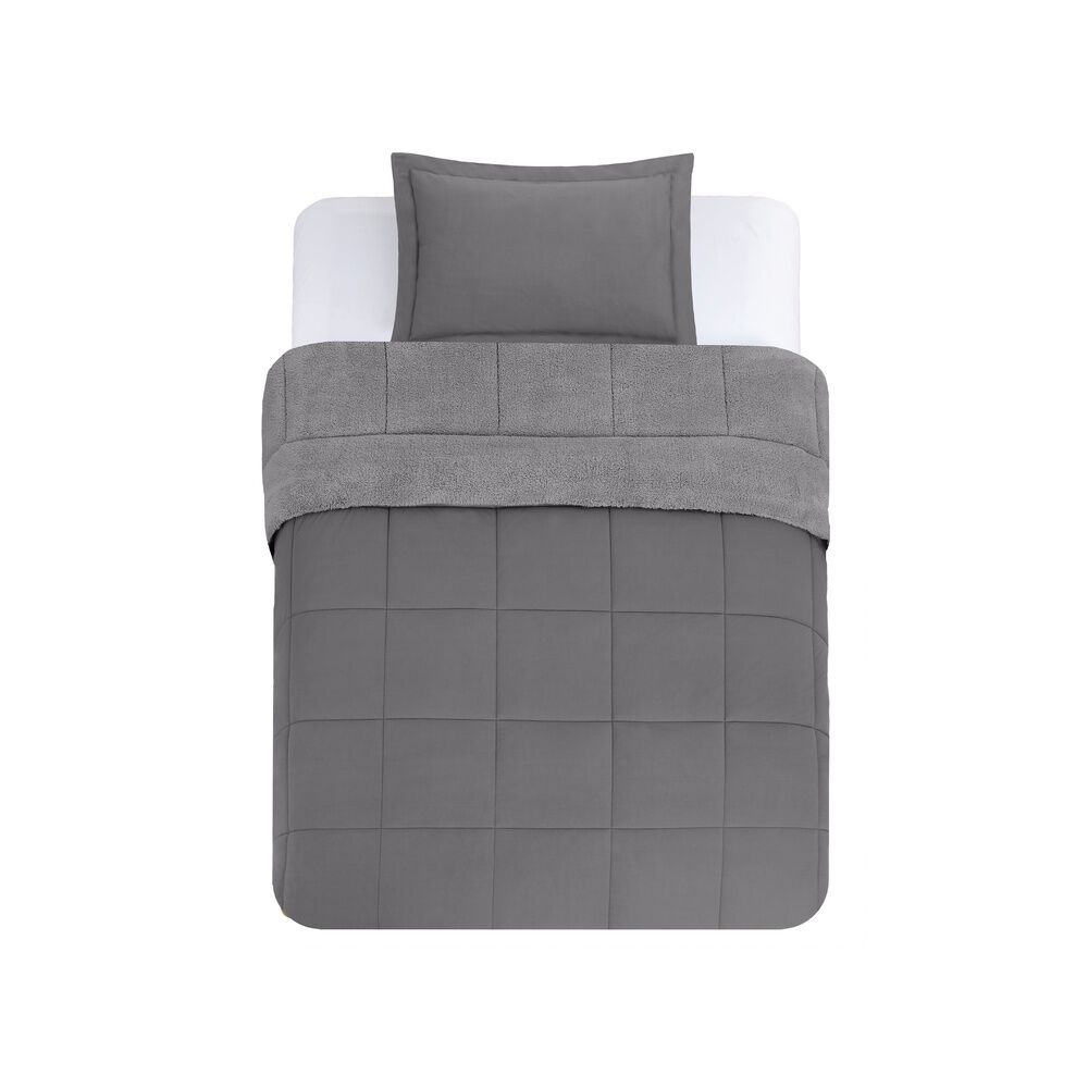 Plumon Andes Velvet Matte Gris 1.5 Pl image number 2.0