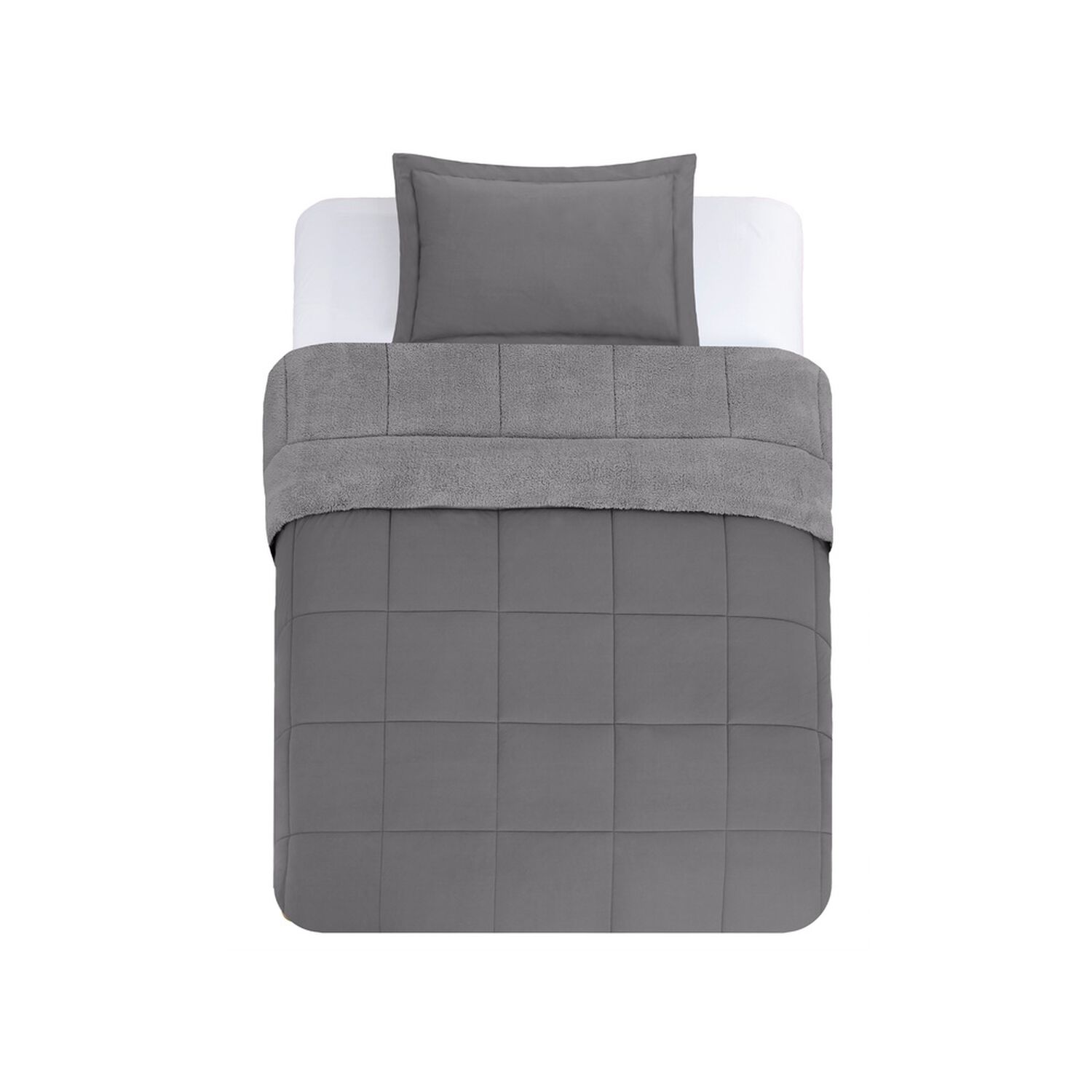 Plumon Andes Velvet Matte Gris 1.5 Pl image number 2.0
