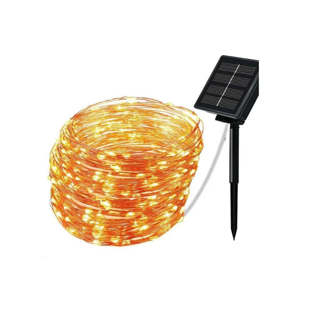 Guirnalda Luces Exteriores Led 10 Metros Con Panel Solar image number 0.0