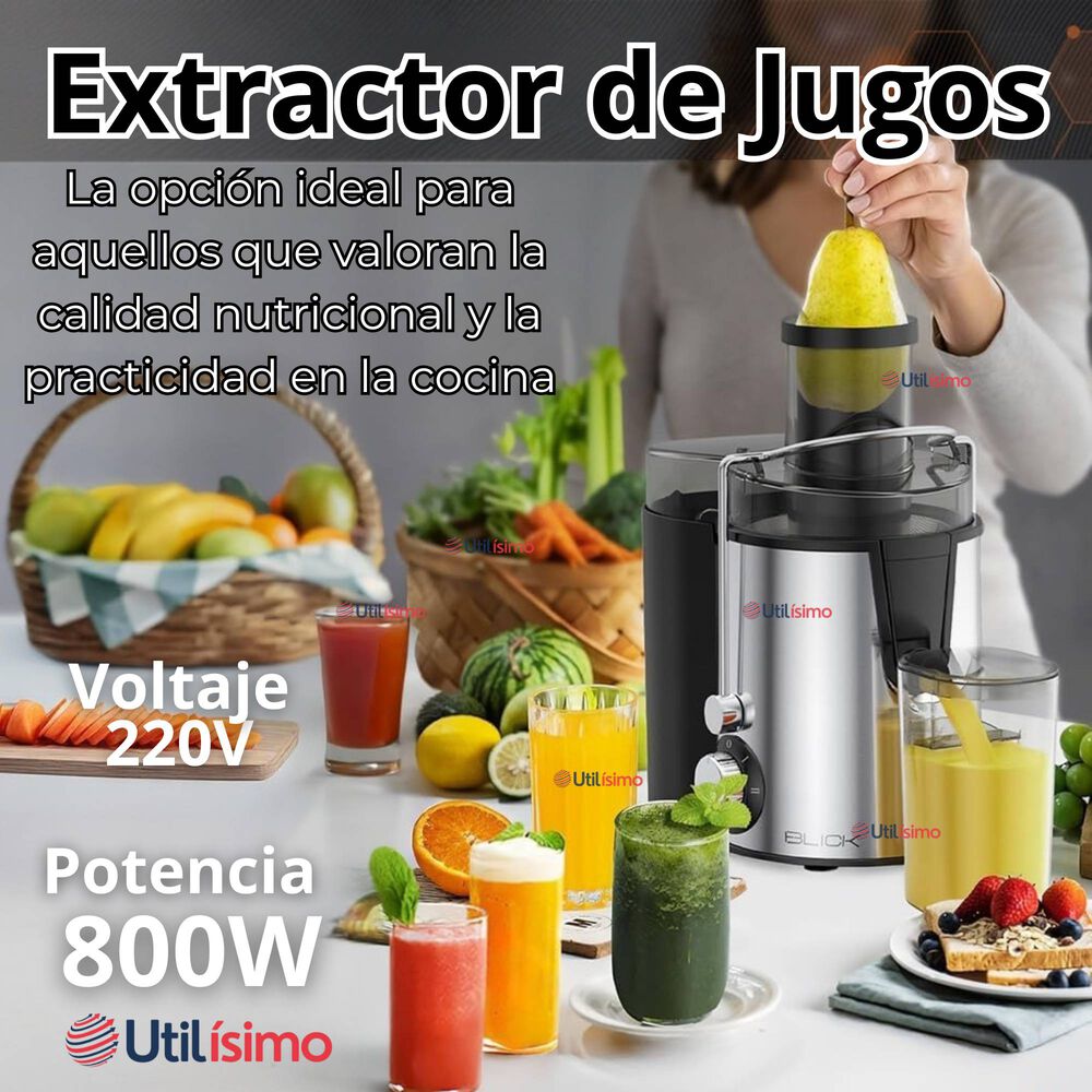 Extractor Exprimidor De Jugos El&eacute;ctrico 800w De Potencia Frutas Y Verduras image number 3.0