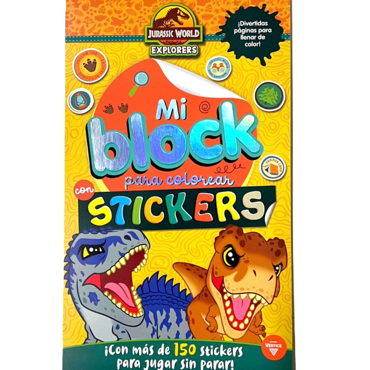 Block De Stikers Para Colorear Jurassic Explorer Vertice image number 1.0