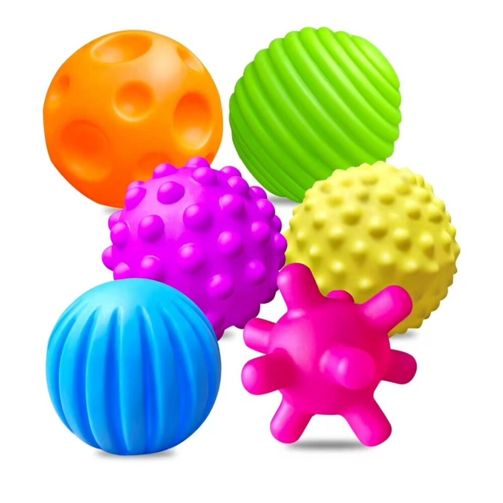 Pack 6 Pelotas Sensoriales Texturizadas Para Bebes image number 0.0