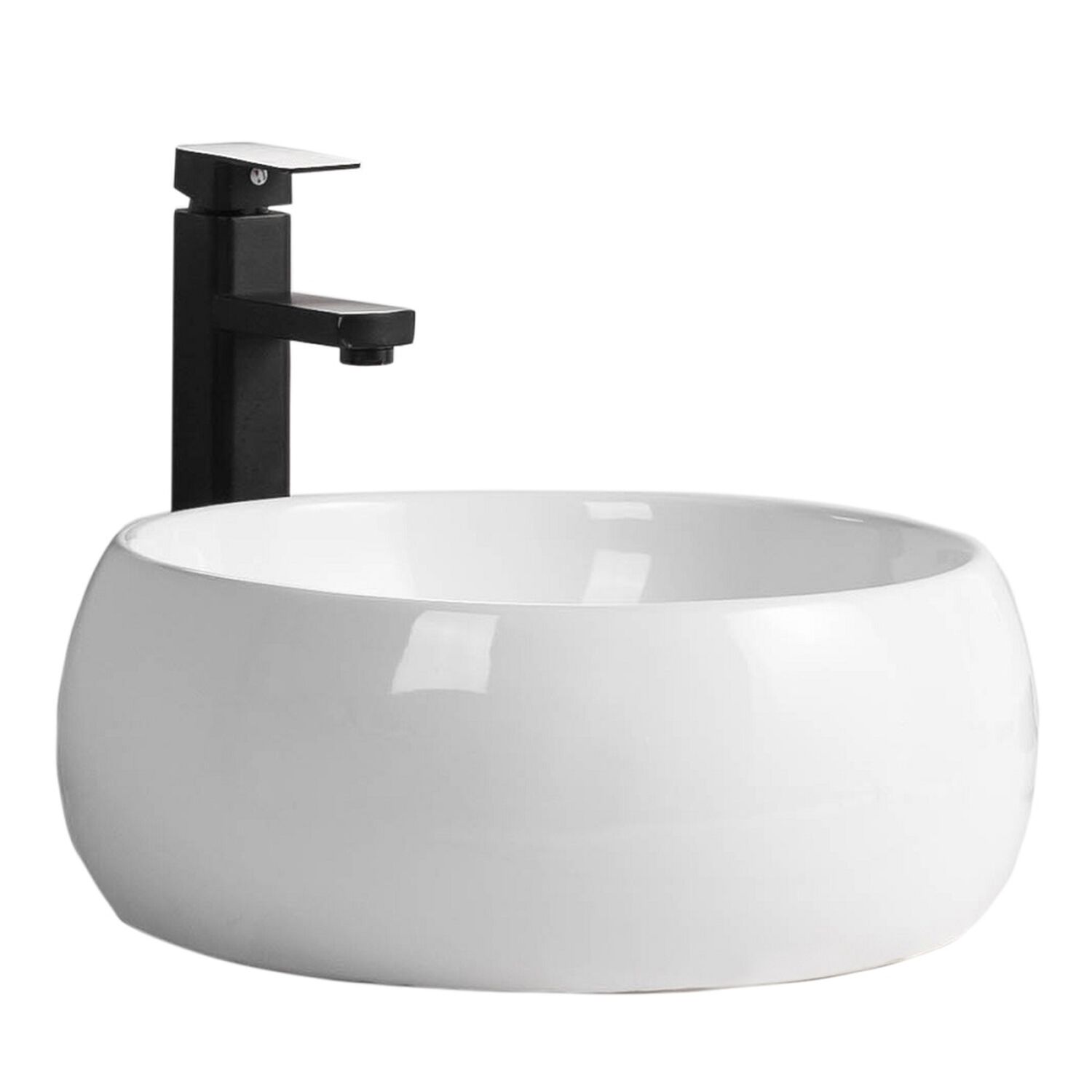 Lavamanos Sobreponer Domsa Slc8205 Blanco 40x40x16 Cm image number 2.0