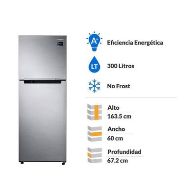 Refrigerador Top Freezer Samsung RT29K500JS8/ZS / No Frost / 300 Litros / A+