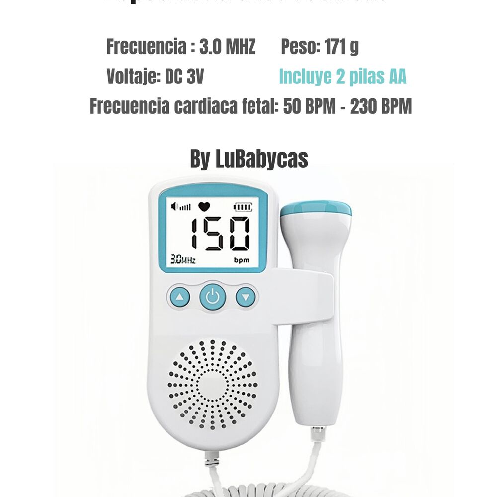 Monitor Fetal Doppler Latidos Corazón Bebé By Lubabycas image number 7.0