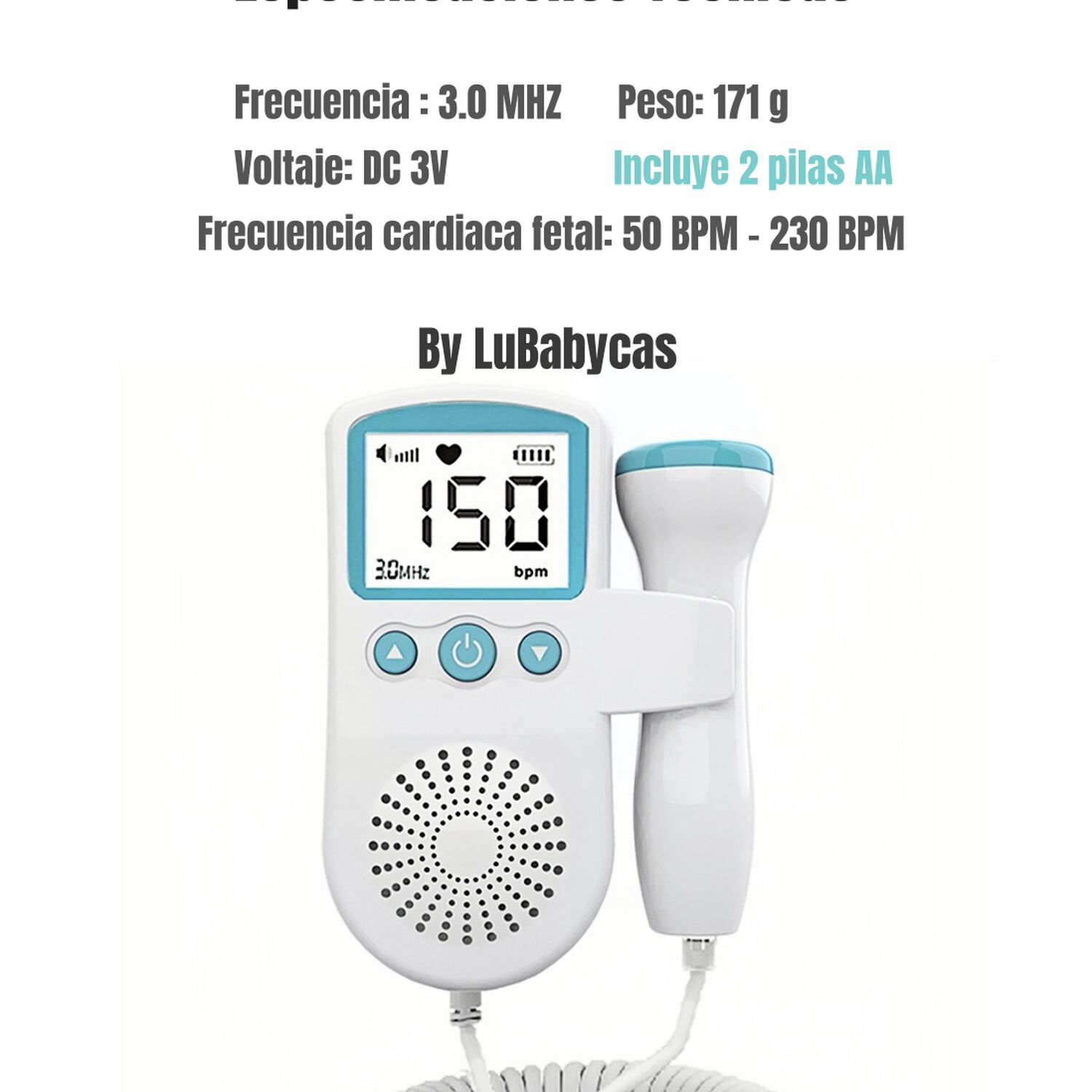 Monitor Fetal Doppler Latidos Coraz&oacute;n Beb&eacute; By Lubabycas image number 7.0