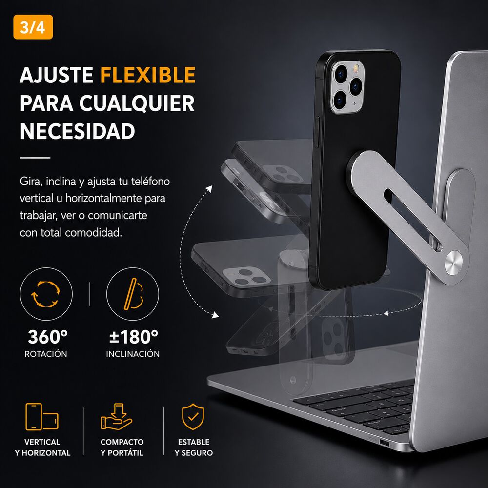 Soporte Magn&eacute;tico Para Iphone / Android Macbook Notebook image number 3.0
