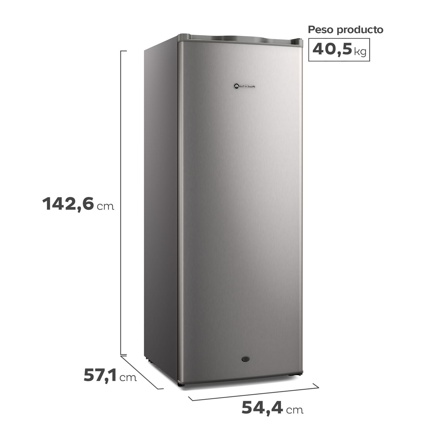 Freezer M265v Inox 168l Vertical Mademsa image number 2.0