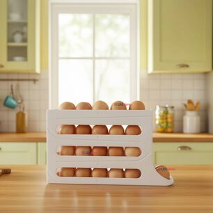 Organizador Dispensador De Huevos Para 30 Huevos Huevera 4 Niveles