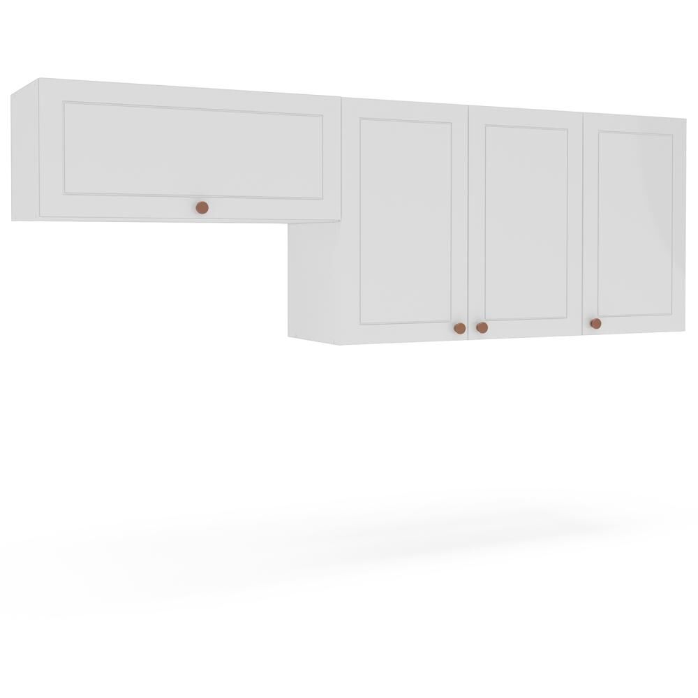 Mueble De Cocina Aereo Perola Vekkahome 4 Puertas Blanco/caf&eacute; image number 2.0