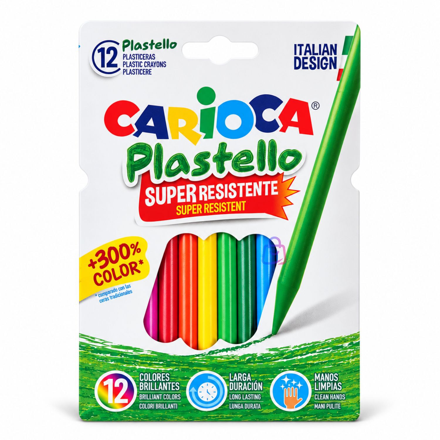 Crayones Carioca Plastello 12 Unidades Colores Lavables - Ps image number 3.0