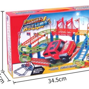 Autopista Mágica Armable Juguete Niños 90 Piezas + Auto Color Unico