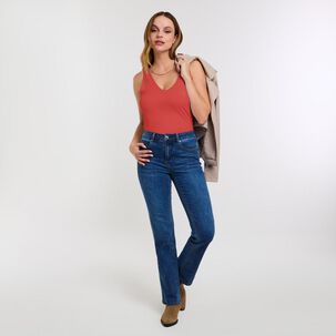 Polera Tipo Peto Liso Sin Manga Mujer Kimera