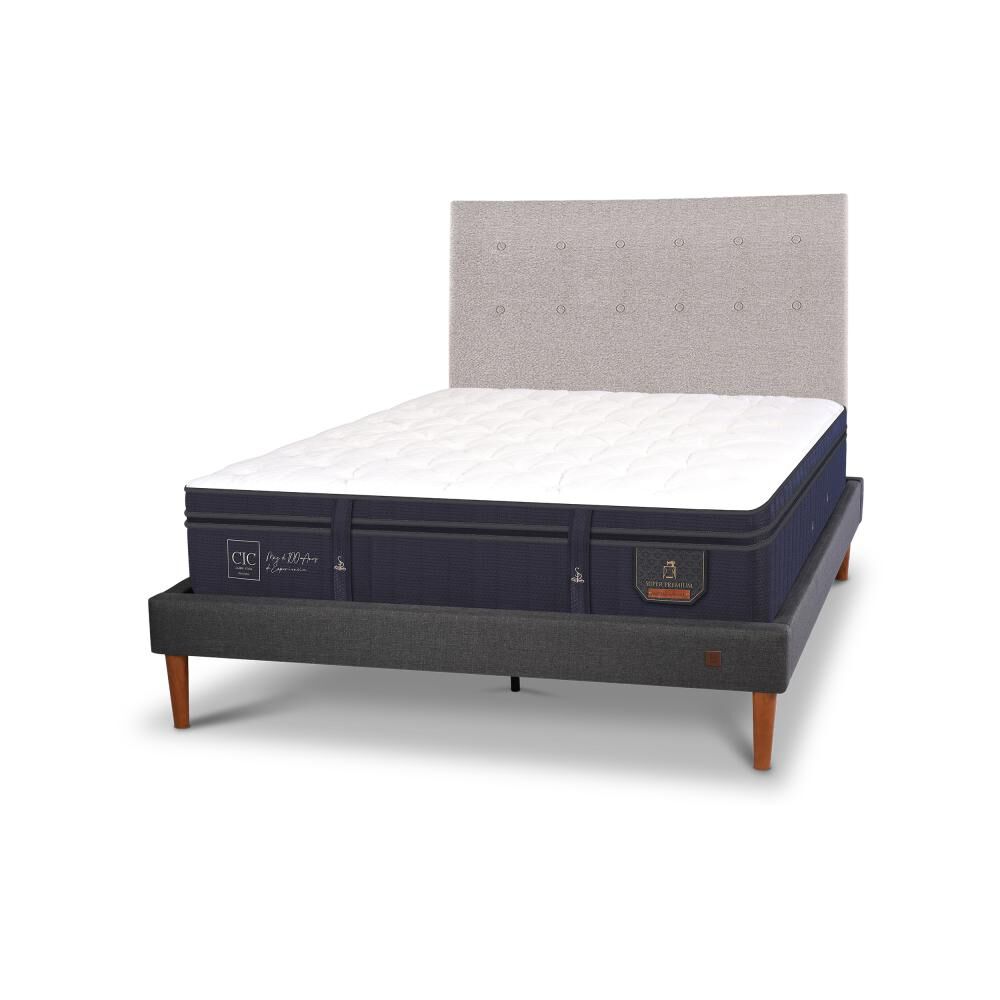 Cama Europea Cic Super Premium / 2 Plazas / Base Normal + Respaldo image number 8.0