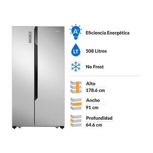 Refrigerador Side by Side Hisense RC-67WS2 / No Frost / 508 Litros / A+