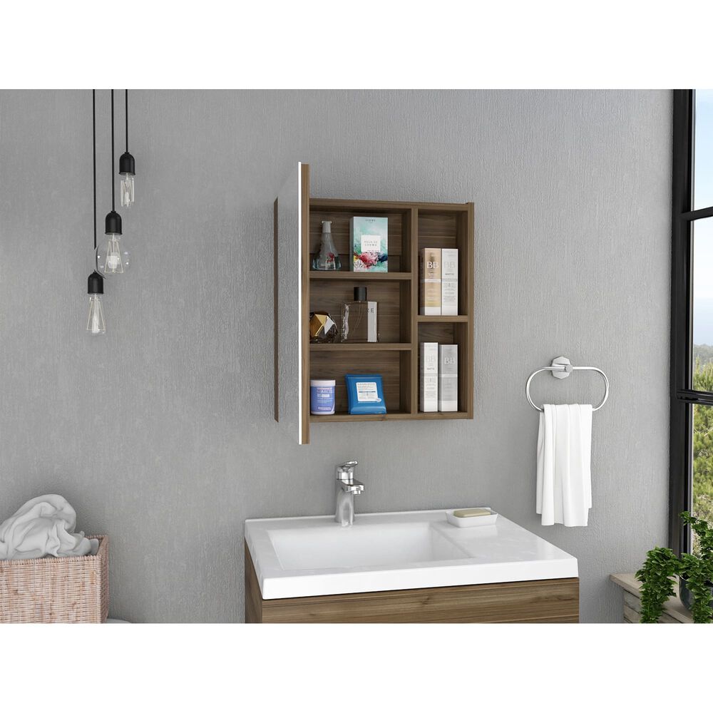 Botiquin De Baño 1 Puerta 49.7x45x12.5 Cm Café Oscuro image number 5.0
