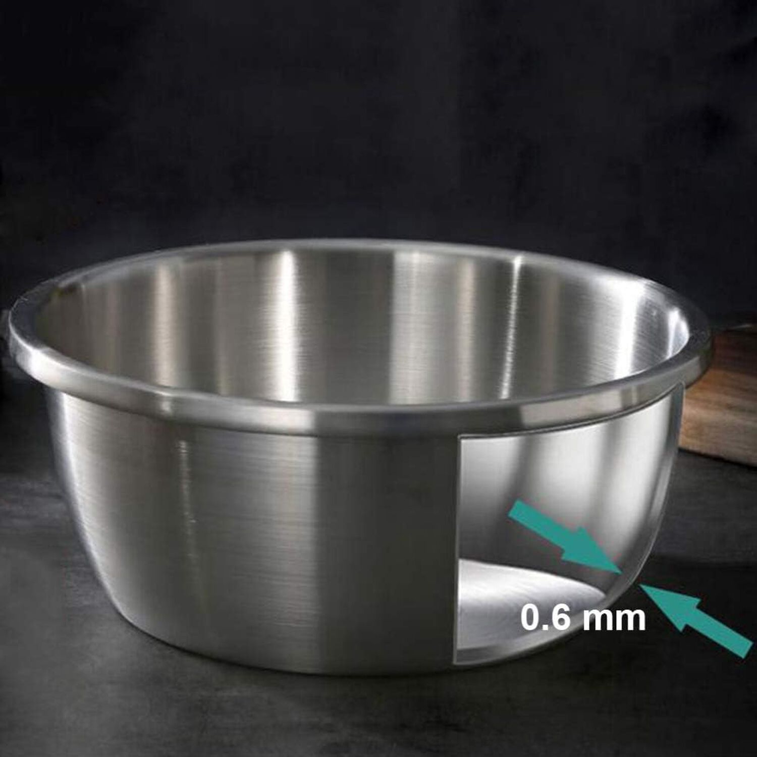 Bowl Ensaladera Redondo Base Plana Acero Cocina 36cm image number 2.0