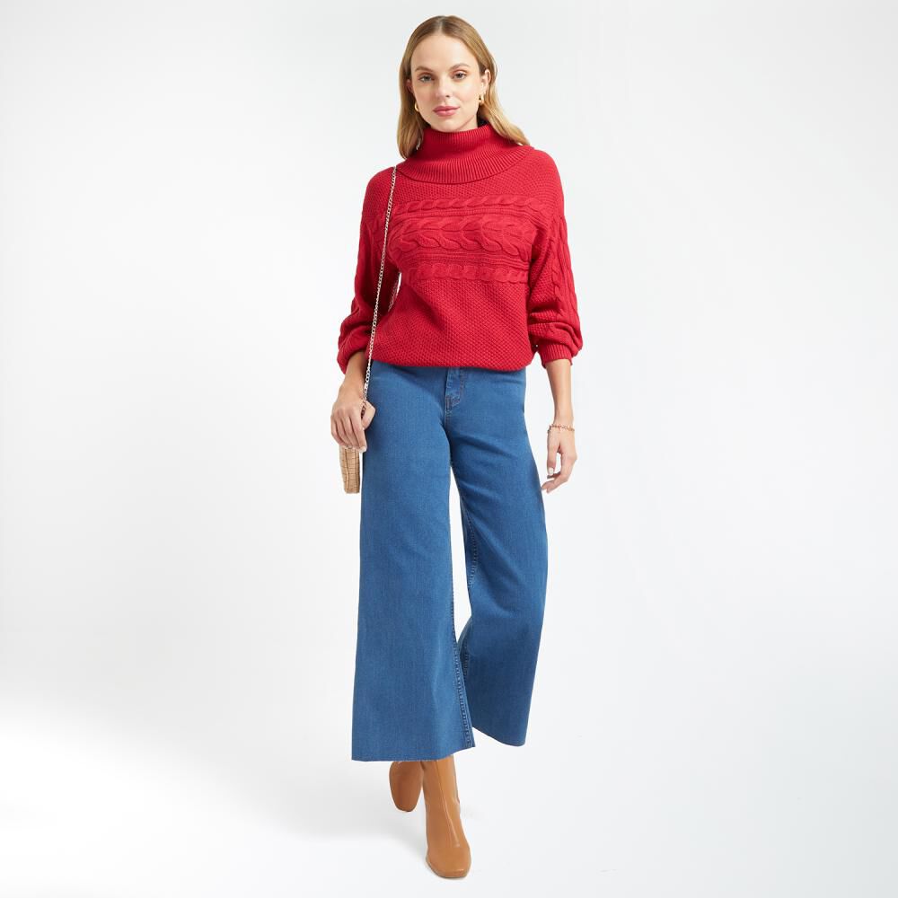Sweater Regular Cuello Alto Tortuga Mujer Kimera image number 1.0