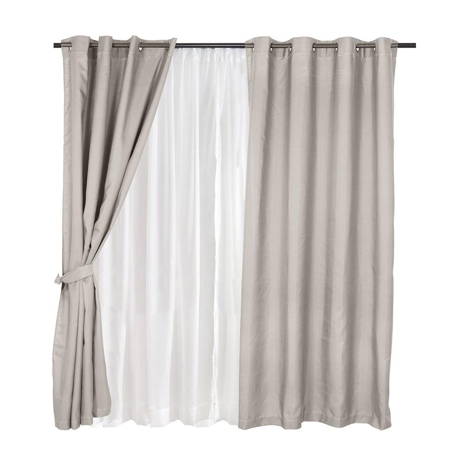 Set De Cortinas Mashini Pucon / 8 Piezas / 220x145 image number 0.0