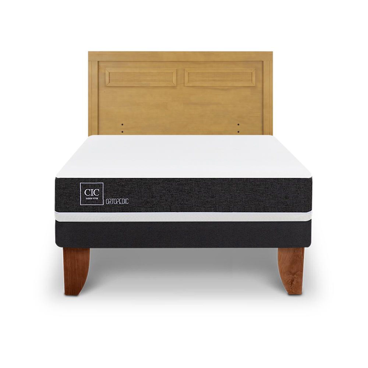 Cama Europea Cic Ortopedic / 2 Plazas / Base Normal + Respaldo image number 0.0