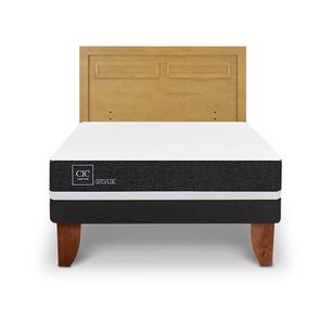 Cama Europea Cic Ortopedic / 2 Plazas / Base Normal + Respaldo