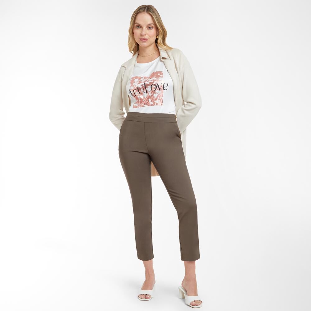 Pantalón De Vestir Tiro Medio Slim Mujer Kimera image number 1.0
