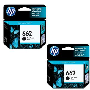 Pack 2 Cartuchos Hp 662 Negro Originales