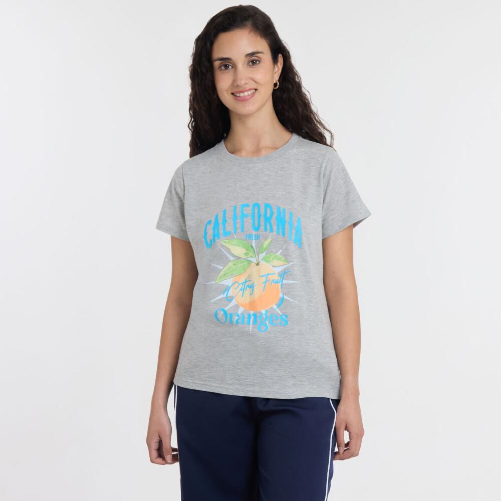 Polera Print Frutas Manga Corta Cuello Redondo Mujer Freedom image number 0.0