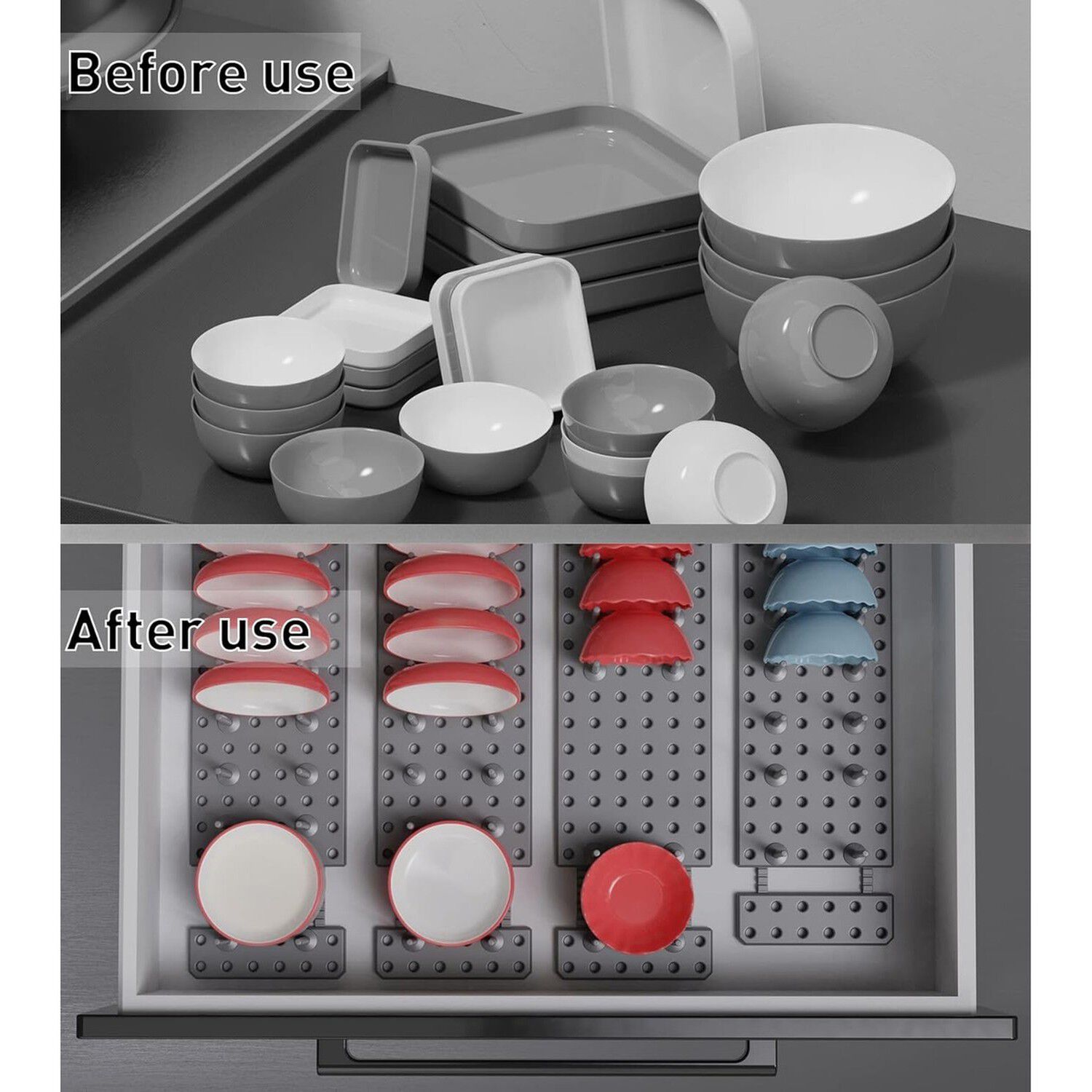 Estante Ajustable Drenaje Cocina Organizador Caj&oacute;n Gris image number 3.0