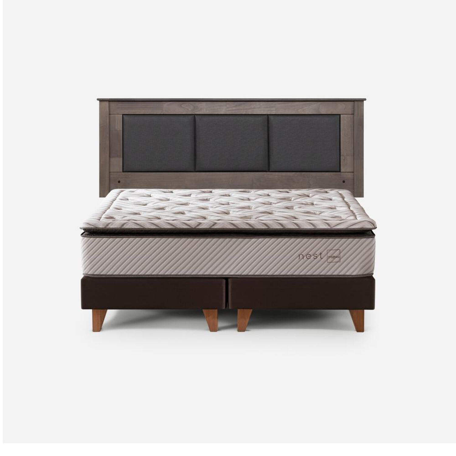 Cama Europea Rosen Nest / 2 Plazas / Base Dividida + Respaldo image number 0.0