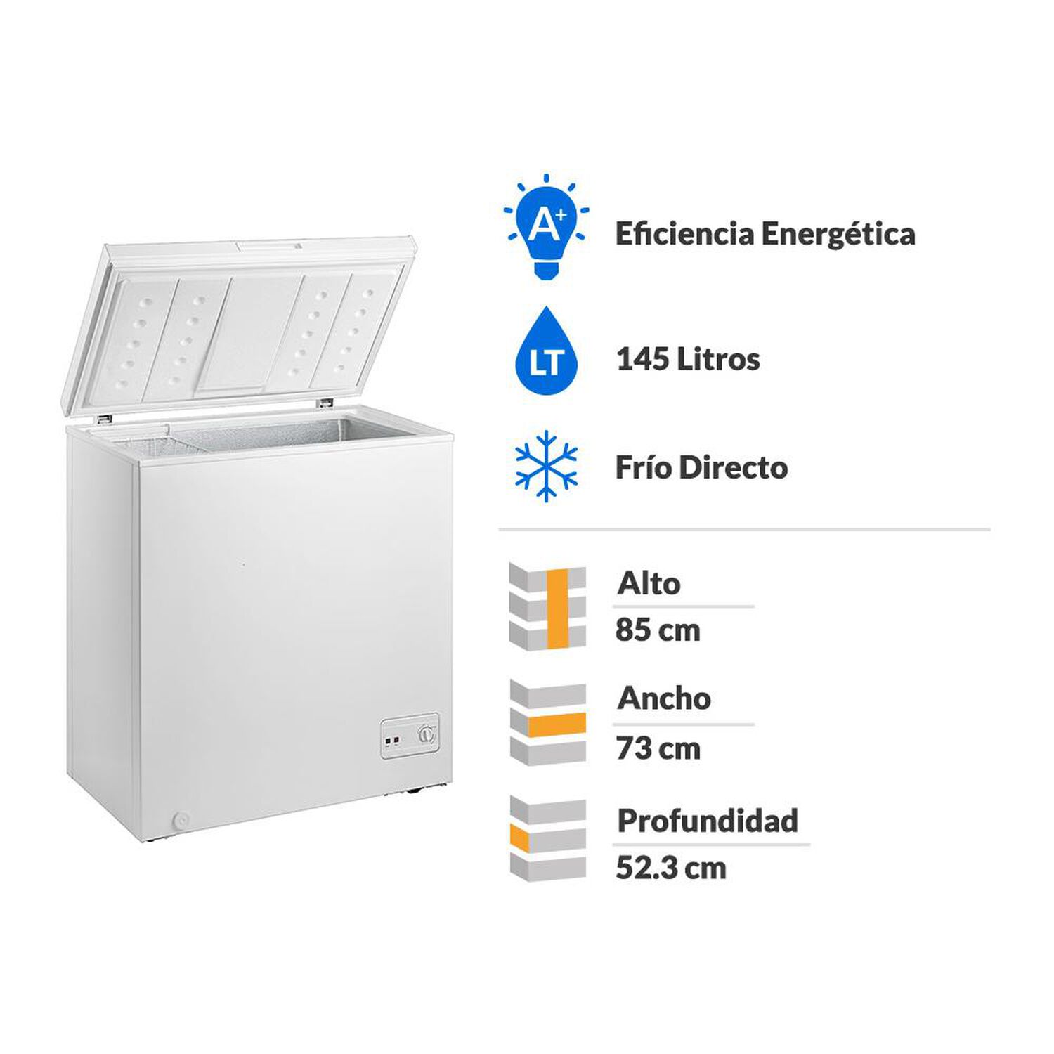 Freezer Horizontal Mabe FDHM150BY1 / Fr&iacute;o Directo / 145 Litros / A+ image number 1.0
