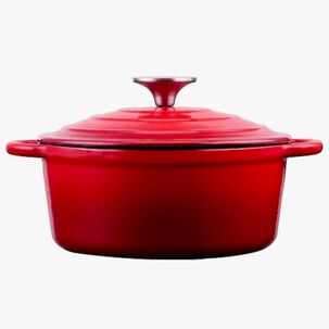 Olla Hierro Redonda Roja