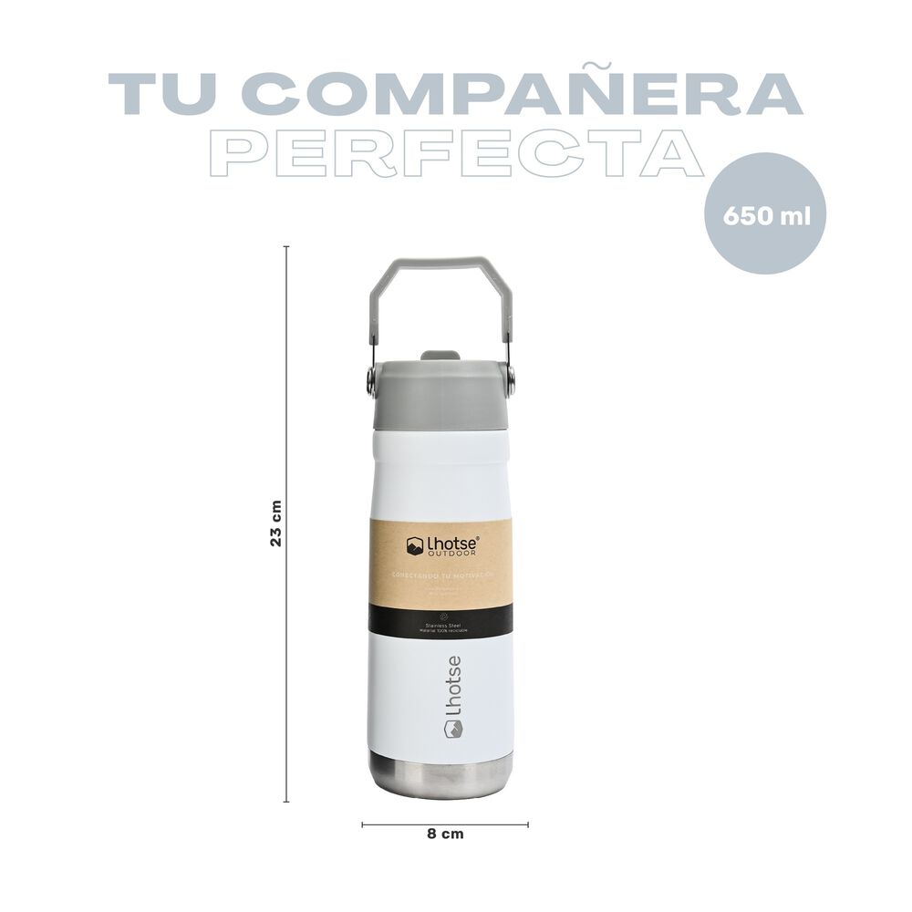 Botella T&eacute;rmica Insulada Lhotse Adventure 650ml White image number 4.0