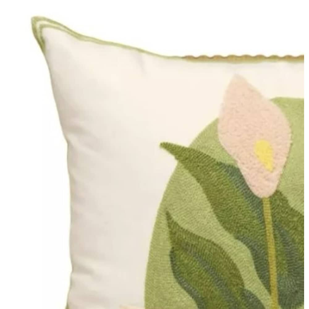Funda Bordada Para Cojin 45x45cm Cierre Oculto Algodon image number 1.0