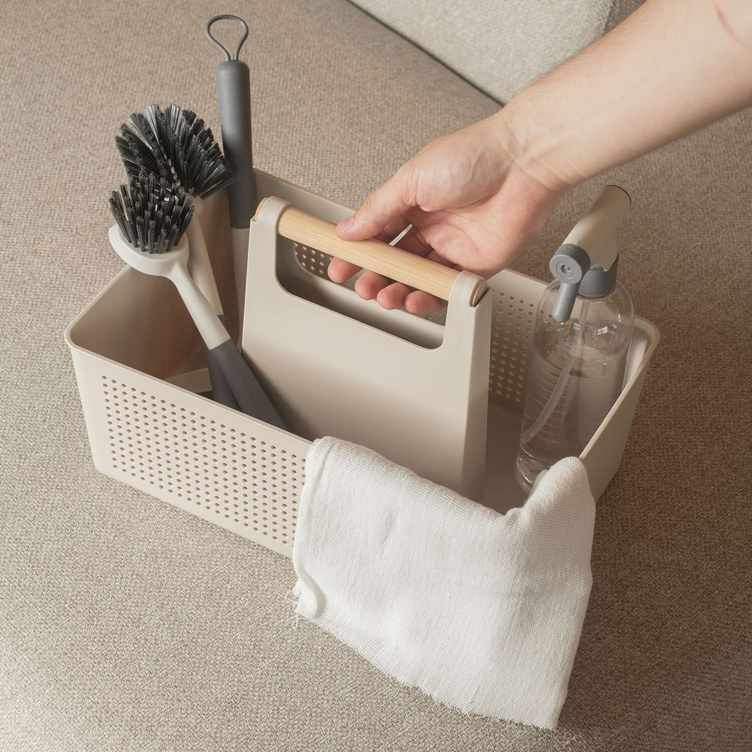 Organizador Productos Limpieza Flow Beige image number 2.0