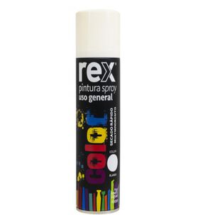 Pintura En Spray Uso General Secado Rápido Rex 400ml Blanca