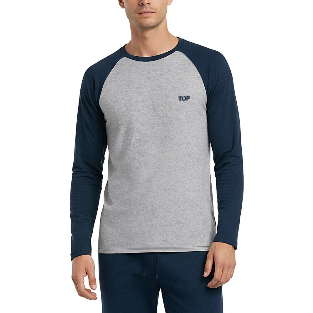 Pijama Algod&oacute;n Invierno Hombre C1 Top / 2 Piezas image number 0.0