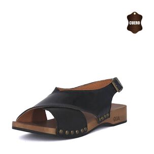 Sandalia Madera Cachi Negro Alquimia